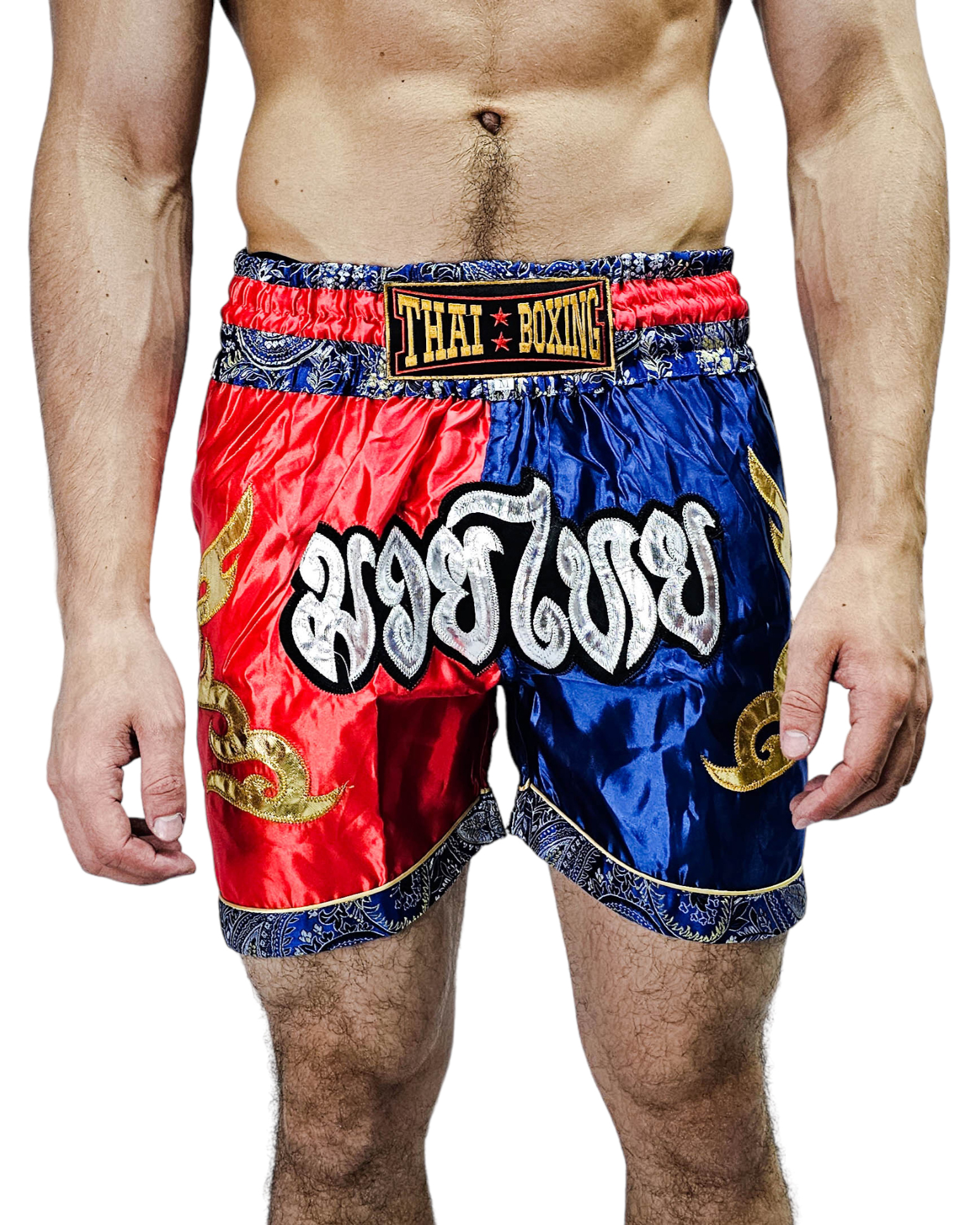 Шорты для тайского бокса Thaiboxing Красный/Синий