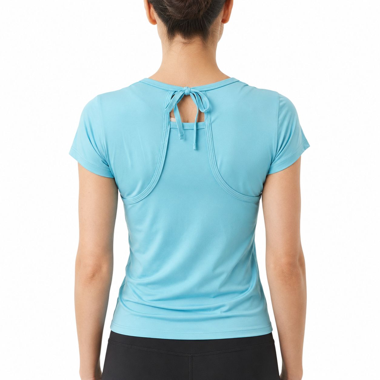 Футболка Adidas 1021 3SA CORE FIT TEE Бирюзовый — изображение 2