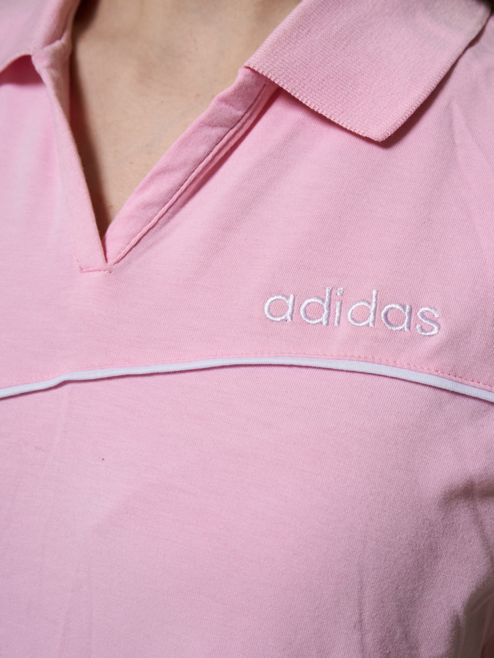 Футболка Adidas Team Wear Polo 607 Розовый — изображение 4