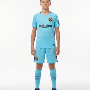 Футбольная форма детская FC Barcelona 17/18 Гостевая Бирюзовый