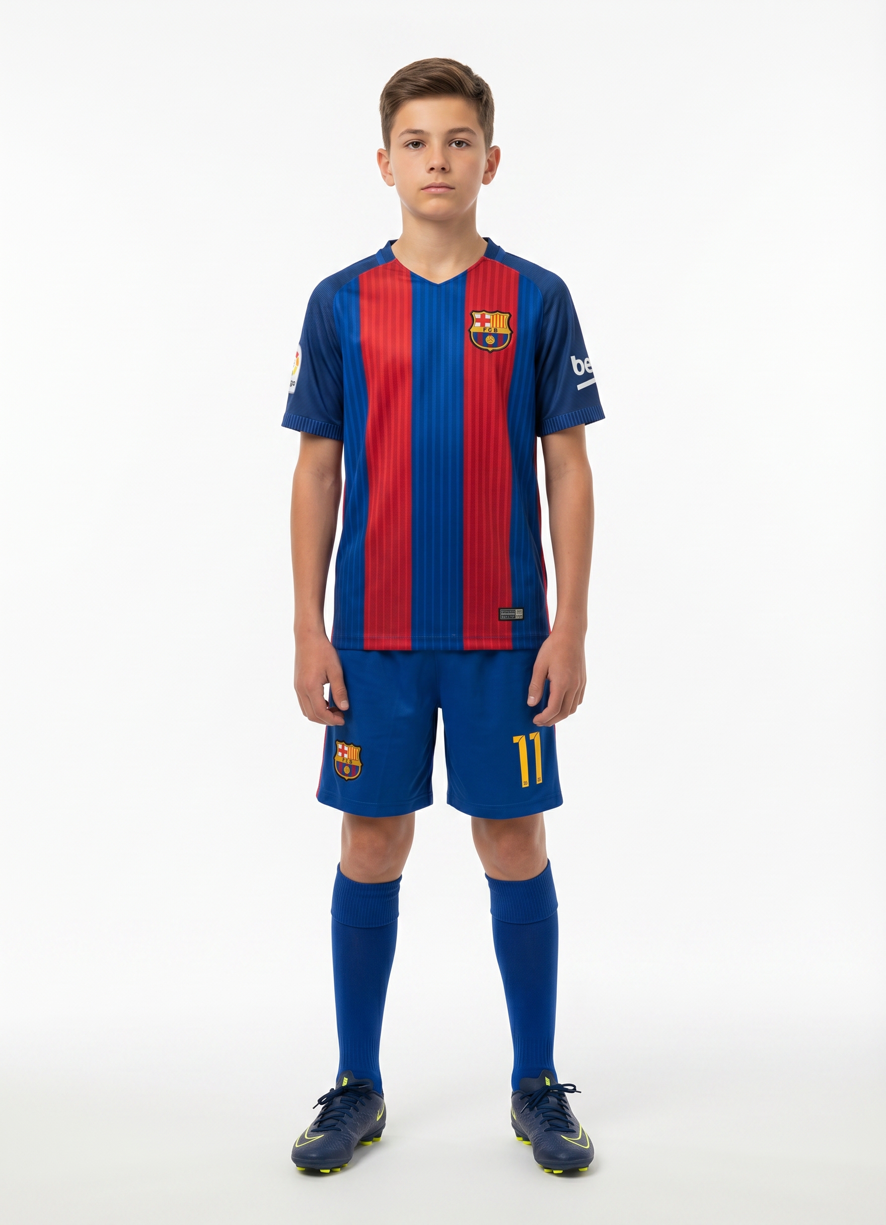 Футбольная форма детская FC Barcelona Neymar JR 11 Синий/Красный