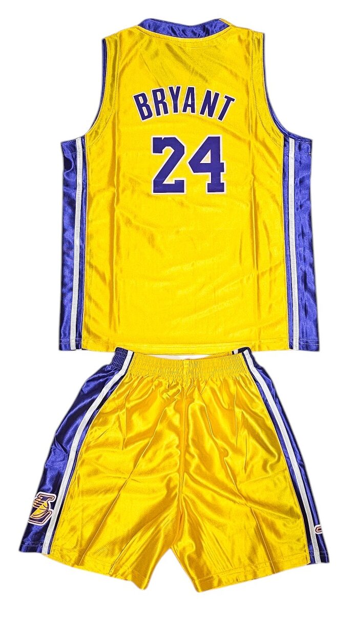 Баскетбольная форма детская 714 Los Angeles Lakers 16/17 Домашняя Bryant 24 Желтый/Фиолетовый — изображение 2