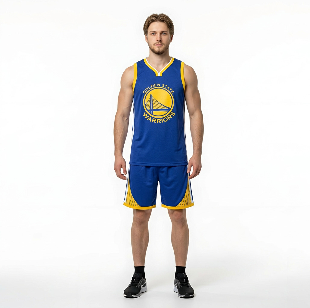 Баскетбольная форма Golden State Синий/Желтый