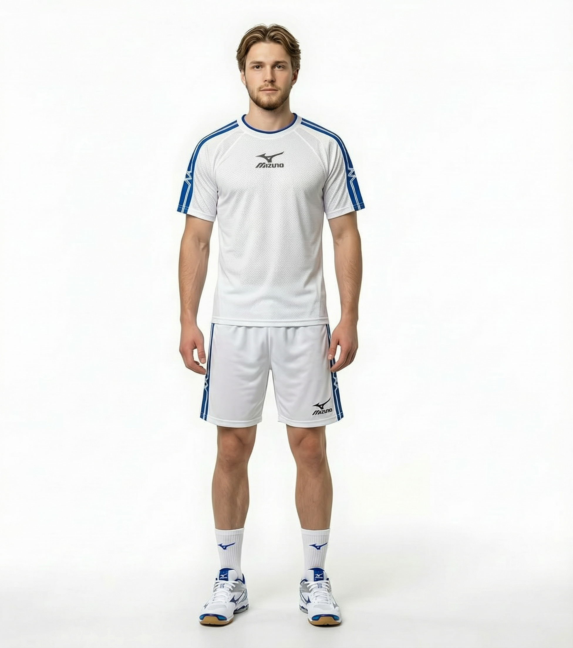 Волейбольная форма Mizuno W58WS-53009 Белый/Синий
